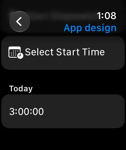 Apple Watch showing a task's total for today
