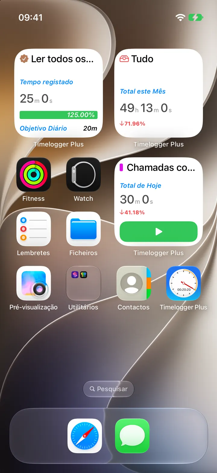 Widgets do ecrã principal, do ecrã bloqueado e do modo Em espera